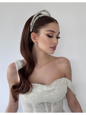 GILLIAN ZİRKON TAŞLI SAÇ BANDI VE SAÇ AKSESUARI