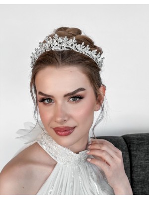 LAURA ZİRKON TAŞLI GELİN TACI