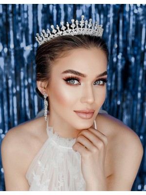 CINDY  ZİRKON TAŞLI GELİN TACI