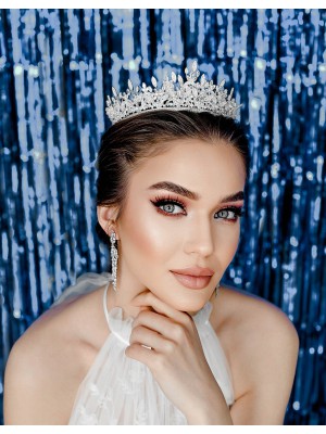 EMILY ZİRKON TAŞLI GELİN TACI