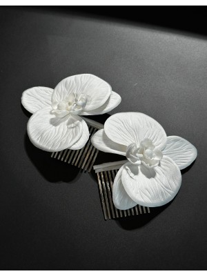 ORCHID KUMAŞ ÇİÇEKLİ SAÇ AKSESUARI
