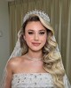 SCARLET ZİRKON TAŞLI GELİN TACIı