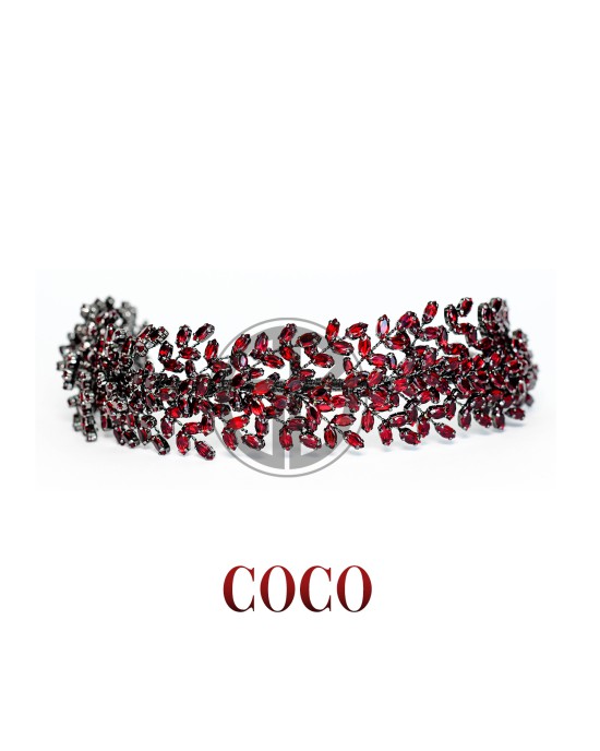 COCO Zirkon Taşlı Kına Tacı ve Kına Saç Aksesuarı