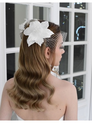 MIRELLA 2’Li FİLELİ KUMAŞ ÇİÇEKLİ SAÇ AKSESUARI