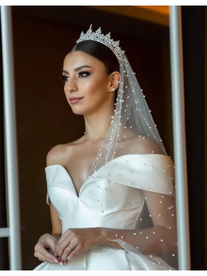 GIA ZİRKON TAŞLI GELİN TACI