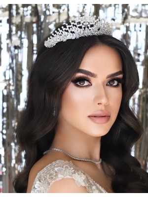 HAILEY ZİRKON TAŞLI GELİN TACI