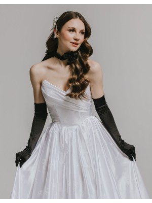 Saten Eldiven - Siyah