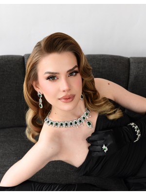 EMERALD PIRLANTA MONTUR ZİRKON TAŞLI SET