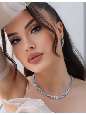 WIEL PIRLANTA MONTUR GÜMÜŞ ZİRKON TAŞLI SET