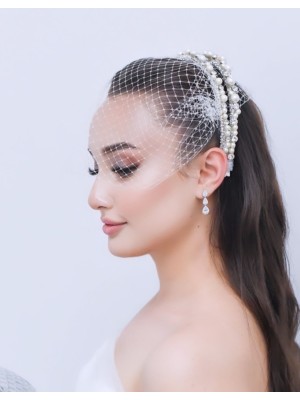 DALIA İNCİ VE ZİRKON TAŞLI FİLELİ SAÇ AKSESUARI